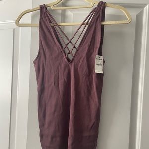 Express Criss Cross Ribbed Stretch Tank